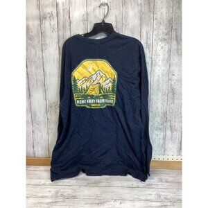 Preppy Streetwear Coquette Utility Kampfire Men Tee Shirt XL Blue Yellow